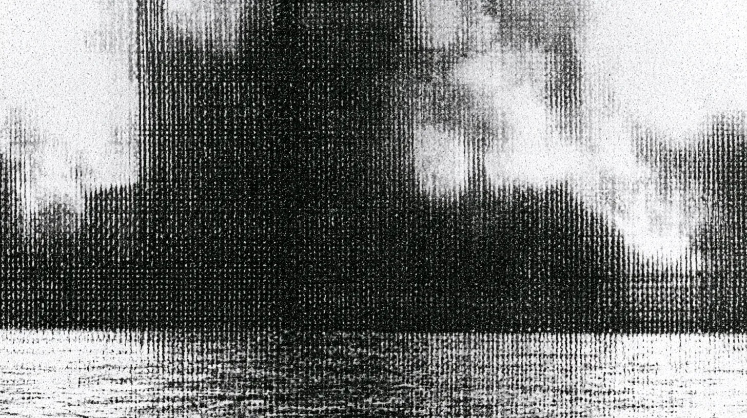 Smoke rising over the Palace of Westminster's silhouette, viewed across the water.